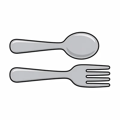 A fork lined up with a spoon reaches farther.
