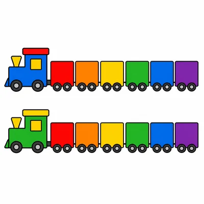 Two block trains are the same length.