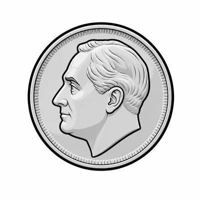 One silver dime coin