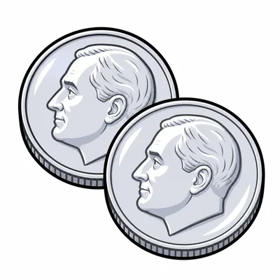 Two silver dime coins