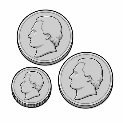 One dime and two nickels.