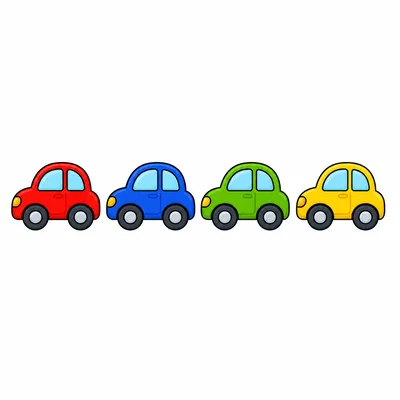 Four toy cars.