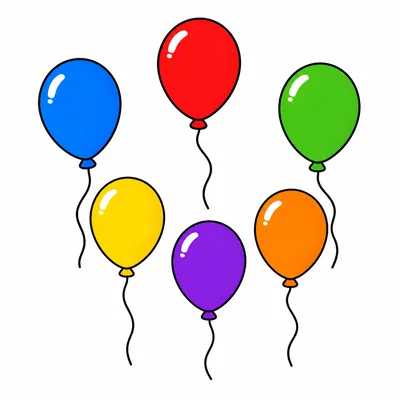 Six balloons.