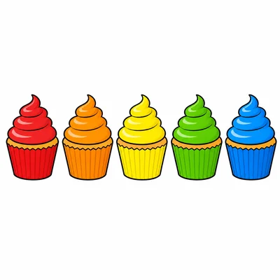 Five cupcakes.