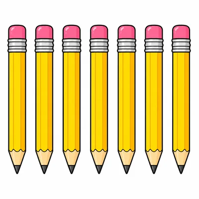 Seven pencils.