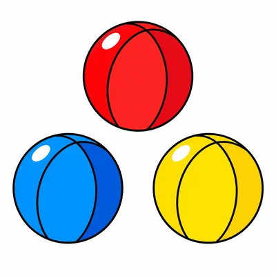Three colorful balls.