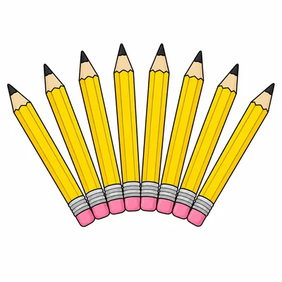 Eight pencils.