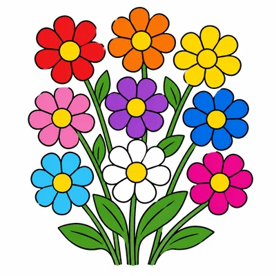 Nine flowers.