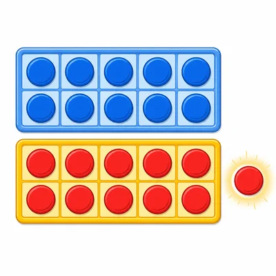 Two full ten-frames with one extra counter.