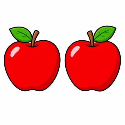 Two red apples side by side.