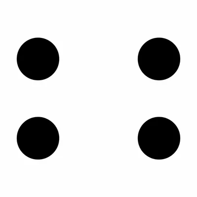 Four dots in two groups of two.