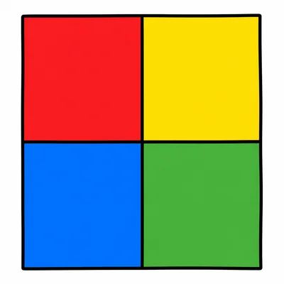 A paper divided into four equal pieces.