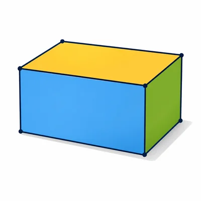 A rectangular prism shaped like a box.