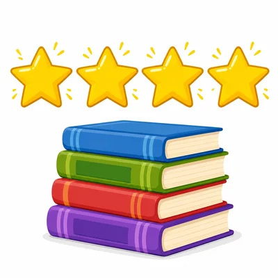 Four stars representing books read.