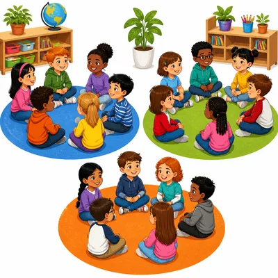 Eighteen students divided into three equal teams.