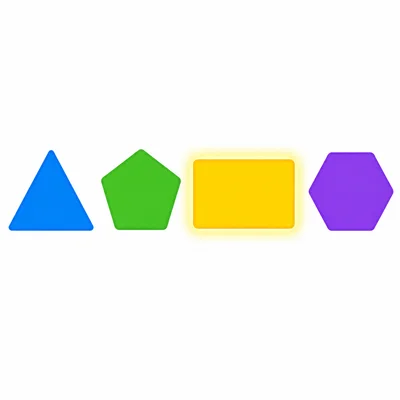 Several shapes including a highlighted rectangle.