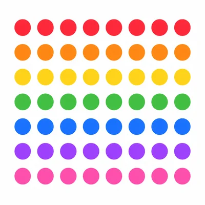 A 7 by 8 array of dots.
