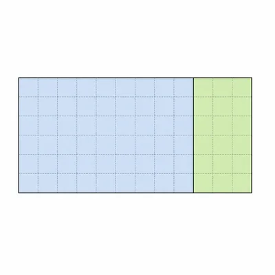 A composite shape made from two rectangles.