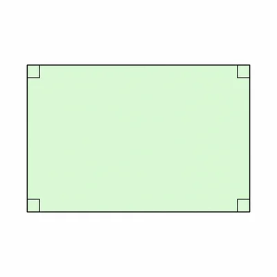 A rectangle with four right-angle corner markers.