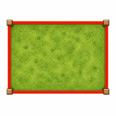 Rectangular playground with its outer border highlighted.