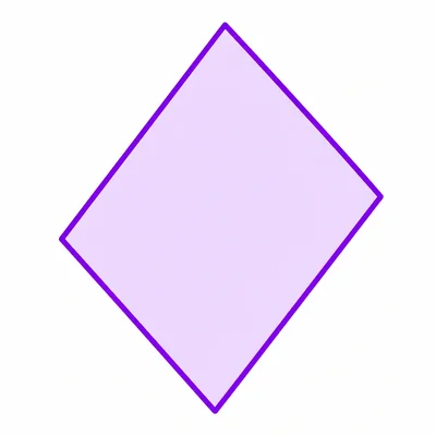 A rhombus with four equal sides and no right angles.