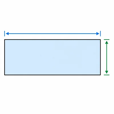 A horizontal rectangle with a clear outline.