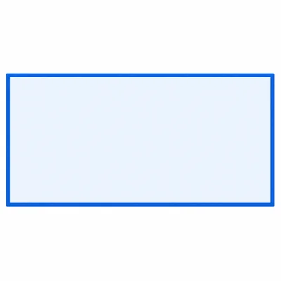 A wide rectangle with all four outside edges highlighted.