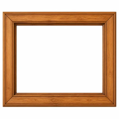 A rectangular picture frame with a clear outside border.