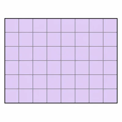 A gridded rectangle showing forty-eight unit squares arranged in rows and columns.