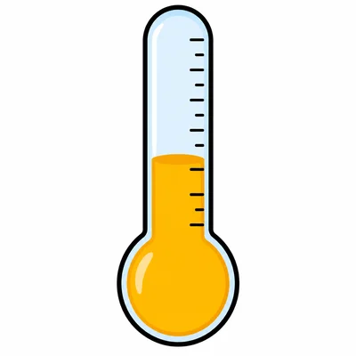 A thermometer with liquid slightly below the middle.