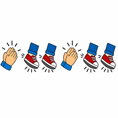 Clap, stomp, stomp movement pattern.