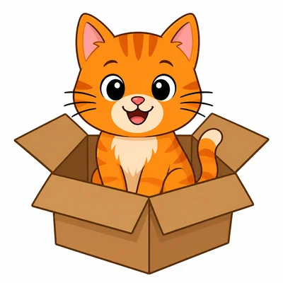 A cat sitting inside a box.