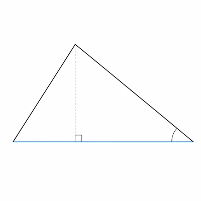 Triangular garden with two sides, included angle, third side, and height shown.