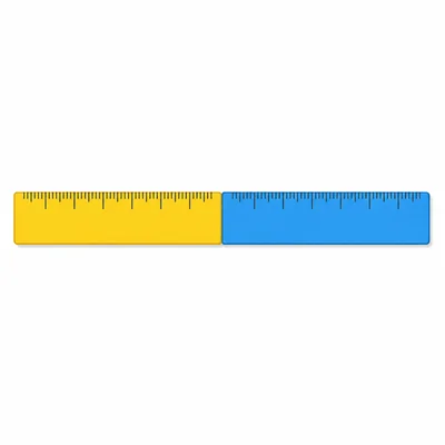 Two rulers placed end to end with inch tick marks.