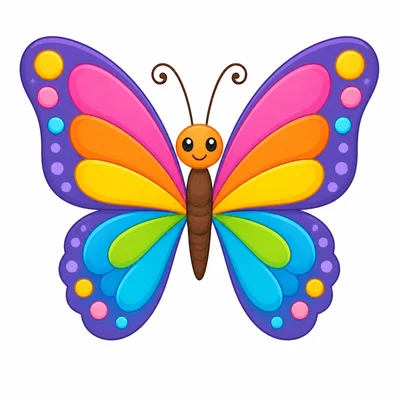 A symmetrical butterfly facing forward.