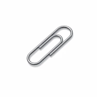 A small paper clip shown as a very light object.