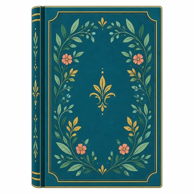 A tall rectangular book cover with its outside edge highlighted.