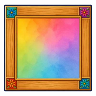 A rectangular picture frame with its outside edge highlighted.