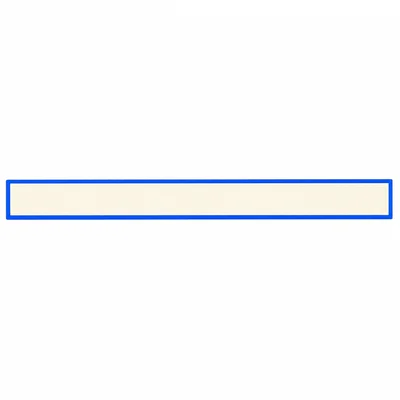 A long skinny rectangle with its perimeter highlighted.