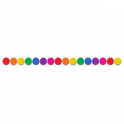 Seventeen counters arranged in a single row to model a prime number.