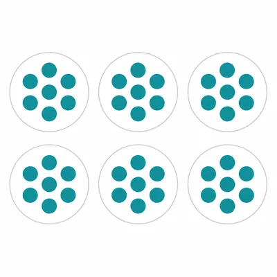 Forty-two counters shown as 6 equal groups of 7.