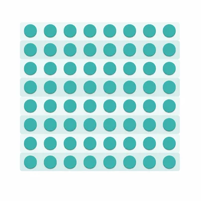 An array of 56 counters arranged in 7 rows and 8 columns.