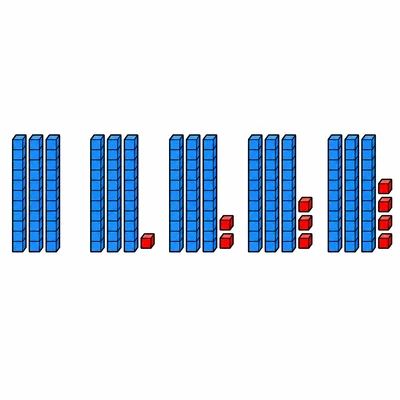 Base-ten groups increasing from thirty to thirty-four.