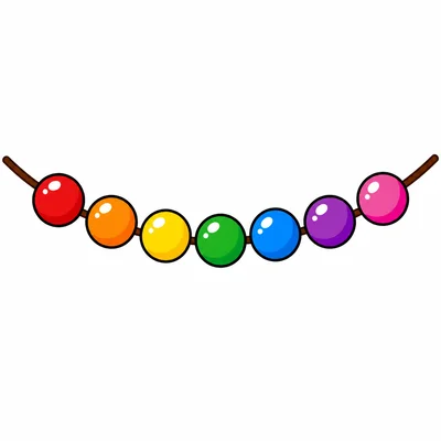 Seven beads on a string.