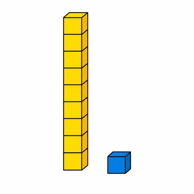 One ten-rod and one single cube.