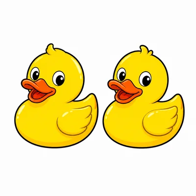 Two rubber ducks.