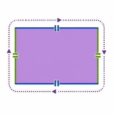A four-sided shape with two pairs of equal opposite sides.