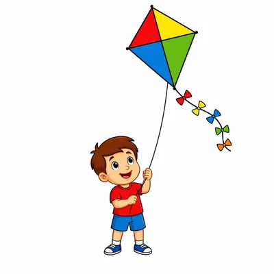 A kite above a child.
