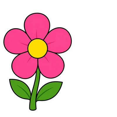 A flower with empty space on its right side.