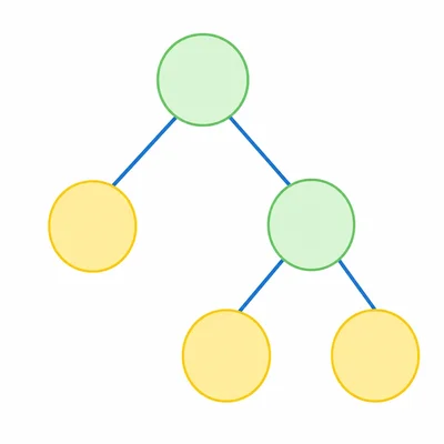 Blank factor tree with one branch splitting into two prime leaves.
